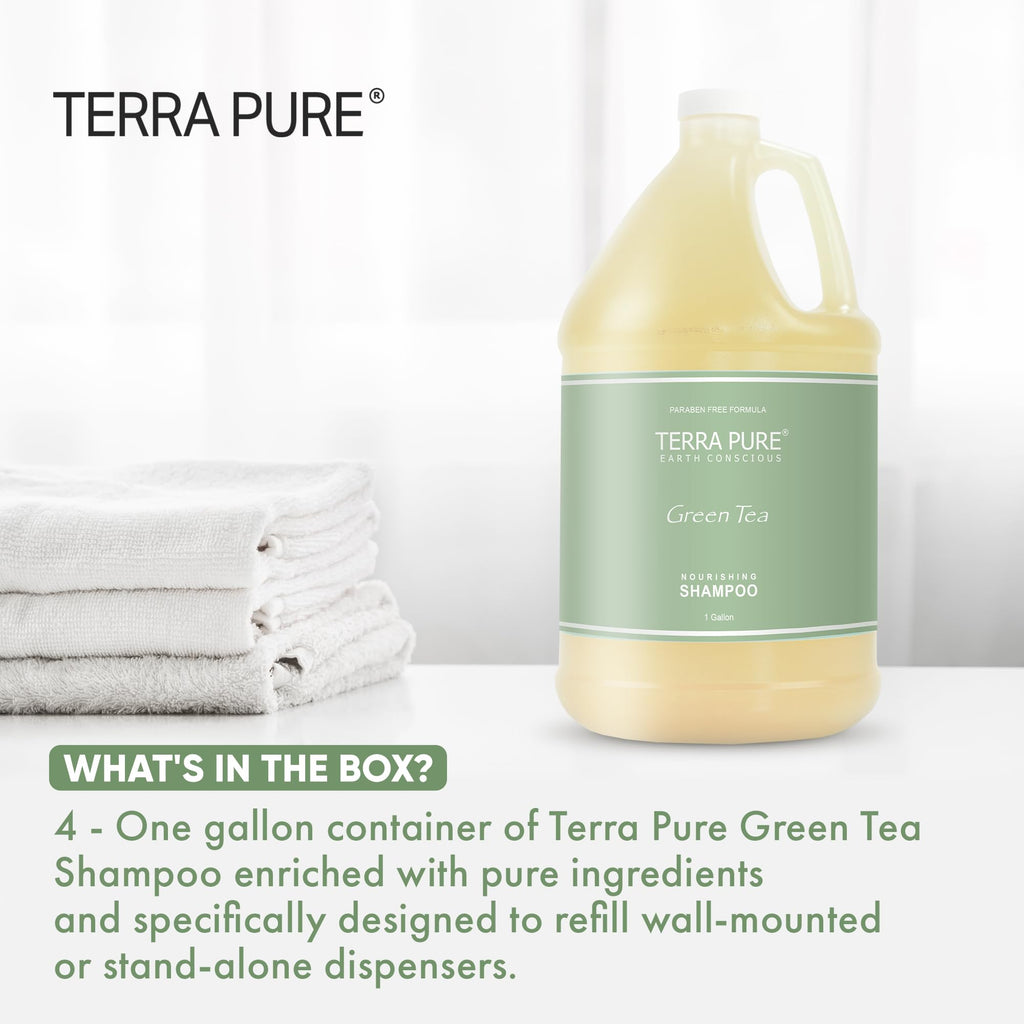 Terra Pure Hotel Shampoo – Four Gallons for Refilling Dispensers (Set of 4)