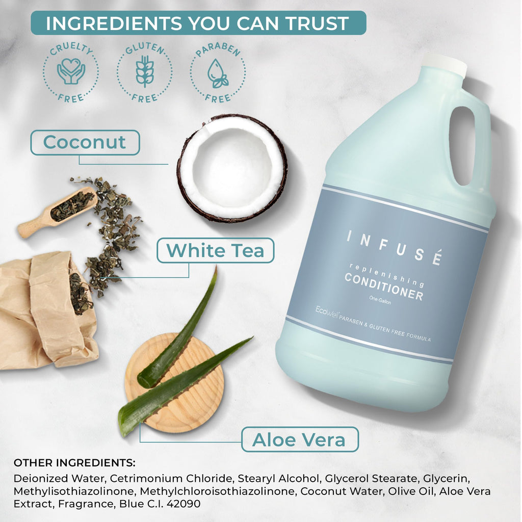 Terra Pure Infuse Hotel Conditioner | 1 Gallon (Set of 4) for Refill Dispensers