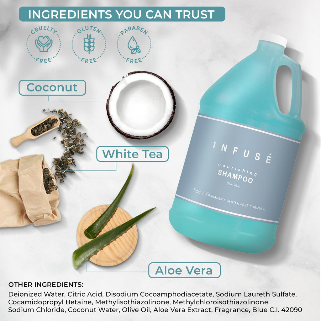 Terra Pure Infuse Hotel Shampoo - 1 Gallon (Set of 4) for Refill Dispensers