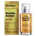 TERRAFIQUE Keratin Anti-Frizz Leave-In Conditioner & Straightening Serum with Argan Oil – All Hair Types (2 Fl Oz)