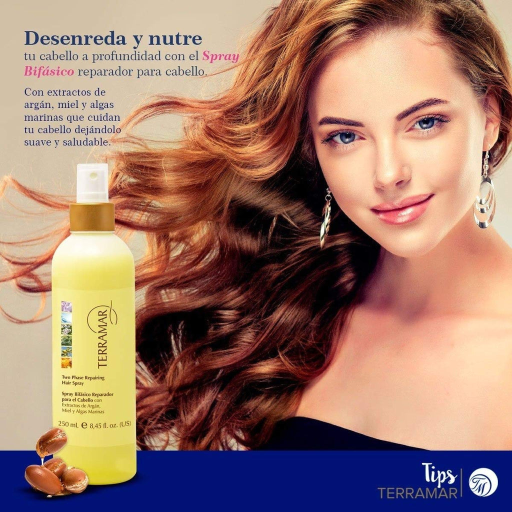 Terramar Two-Phase Repairing Hair Spray – Deep Hydration, Detangling & Shine