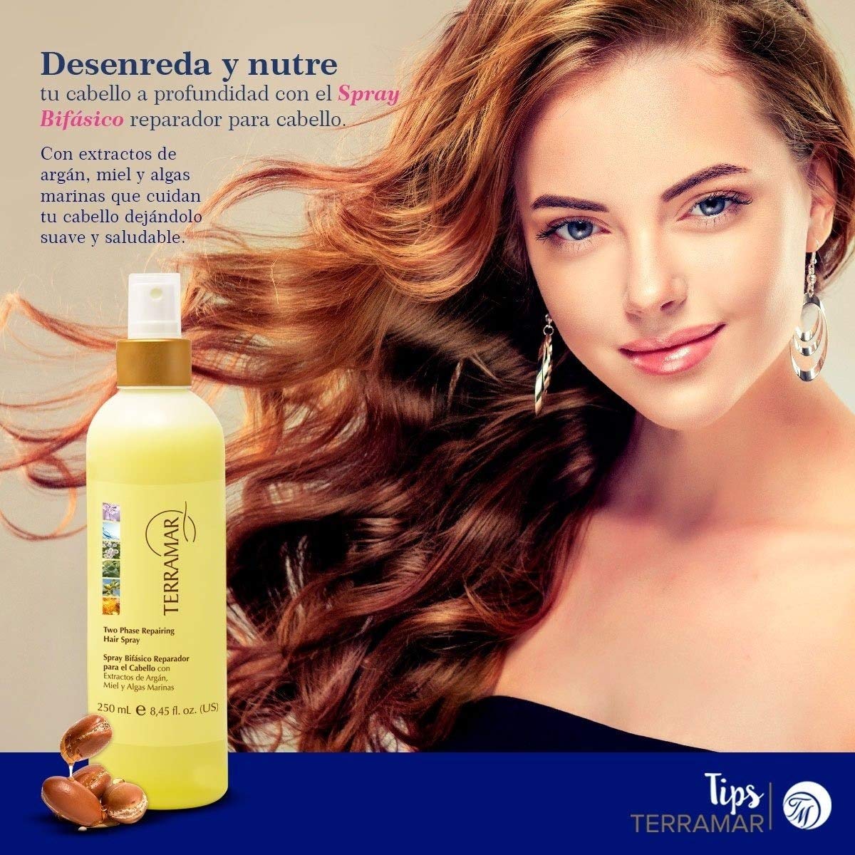 Terramar Two-Phase Repairing Hair Spray – Deep Hydration, Detangling & Shine