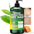 Terramed Just Think Comfort Antibacterial Body Wash – Kills 99.9% of Germs, Manuka Honey & Charcoal, 16 oz