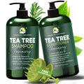 Terramed Just Think Comfort Rosemary Shampoo & Conditioner Set – Tea Tree & Rosemary Oils, Sulfate Free + Free Scalp Brush | 16.9 fl oz