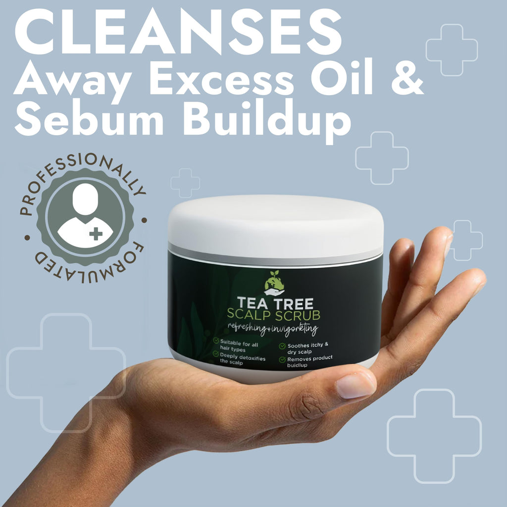 Terramed Tea Tree Scalp Scrub — Gentle Exfoliation for Itchy, Dry Scalp
