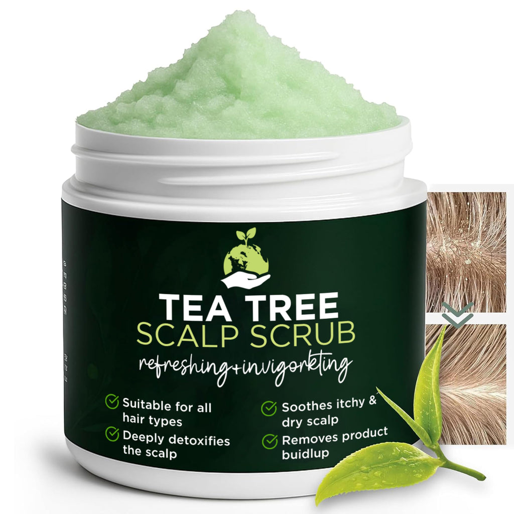Terramed Tea Tree Scalp Scrub — Gentle Exfoliation for Itchy, Dry Scalp