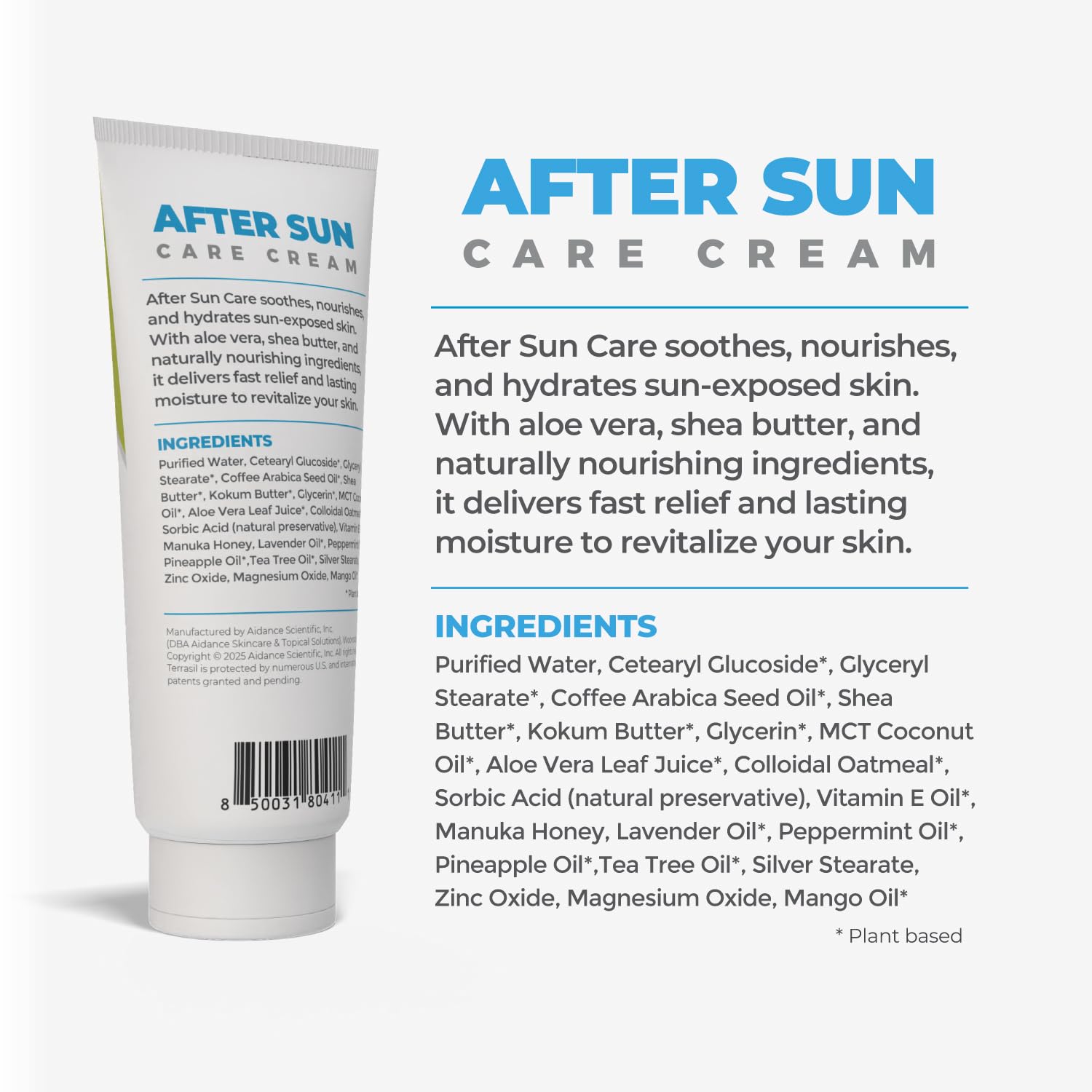 Terrasil After Sun Lotion – Aloe Vera, Shea Butter & Vitamin E (3 oz) – Tropical Scent