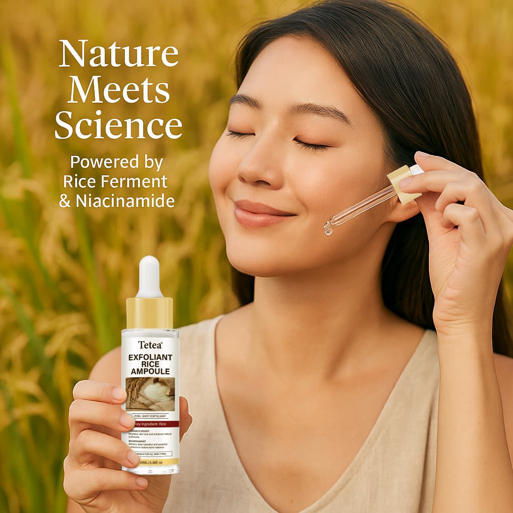 Tetea Peel Shot Glow Rice Ampoule Duo – White & Black Rice Hydrating Facial Serum (6.76 fl oz total)