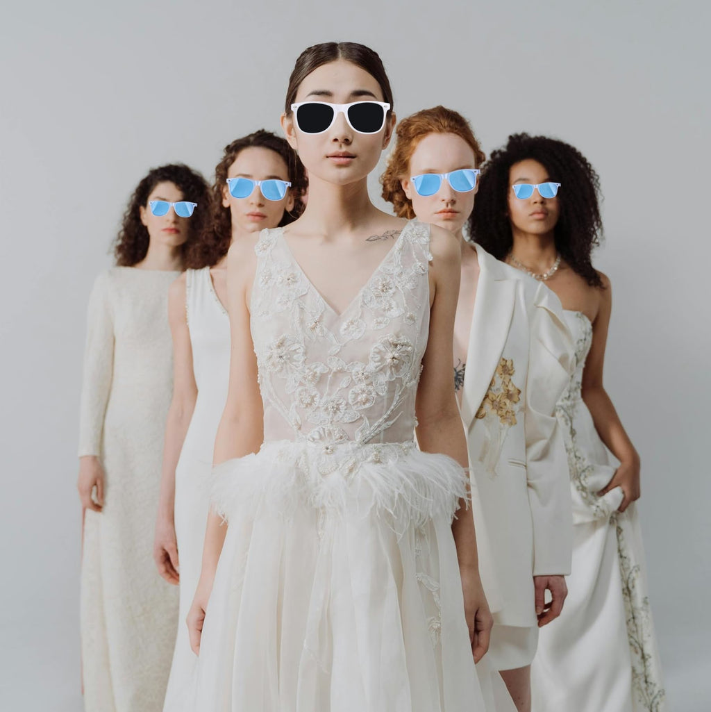 Tethzeng Bridesmaid Gift Set – 4.1in Hair Claws, Heart Sunglasses, Scrunchies & Headband