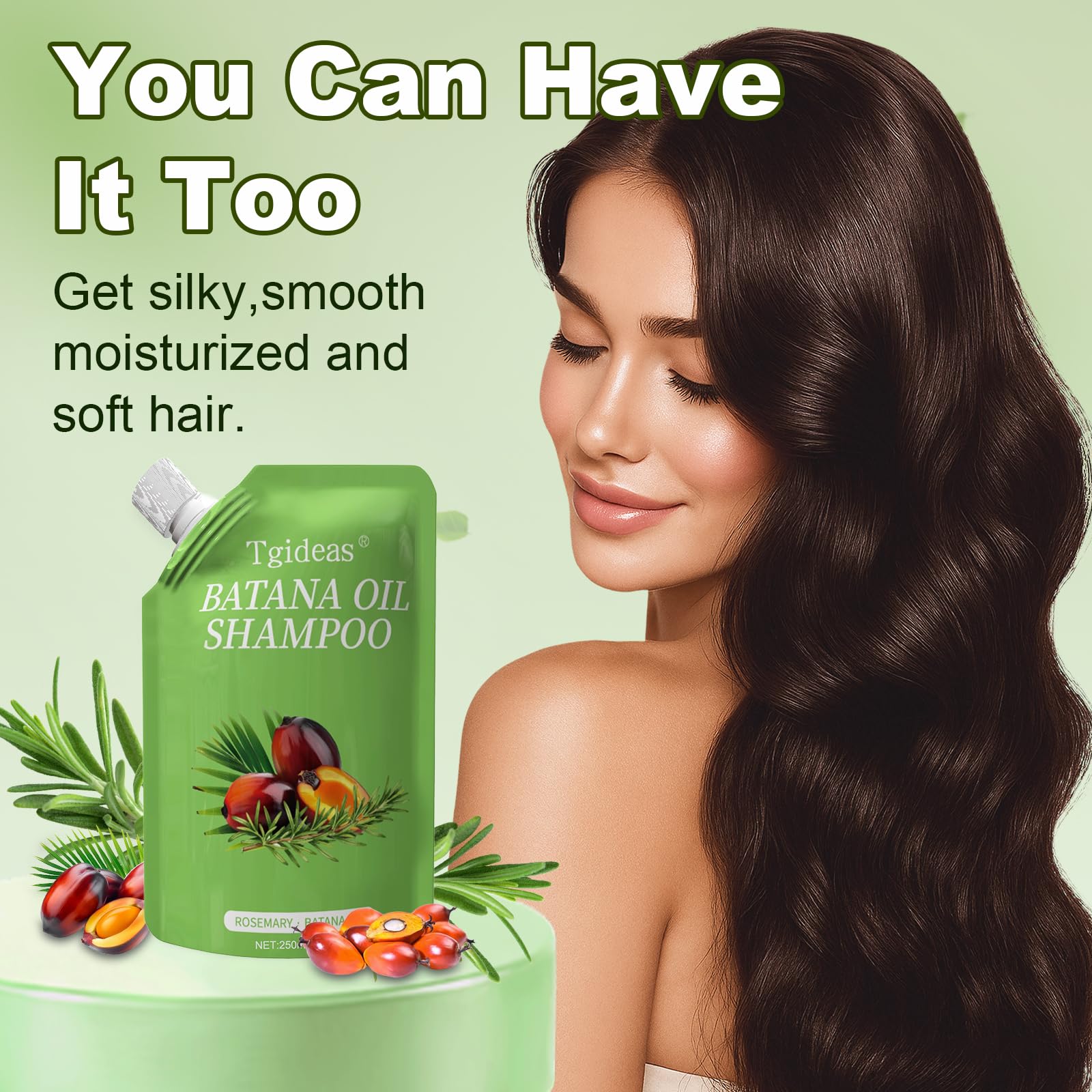 Tgideas Batana Oil & Rosemary Shampoo – Hair Growth Support, Sulfate-Free, Pack of 2