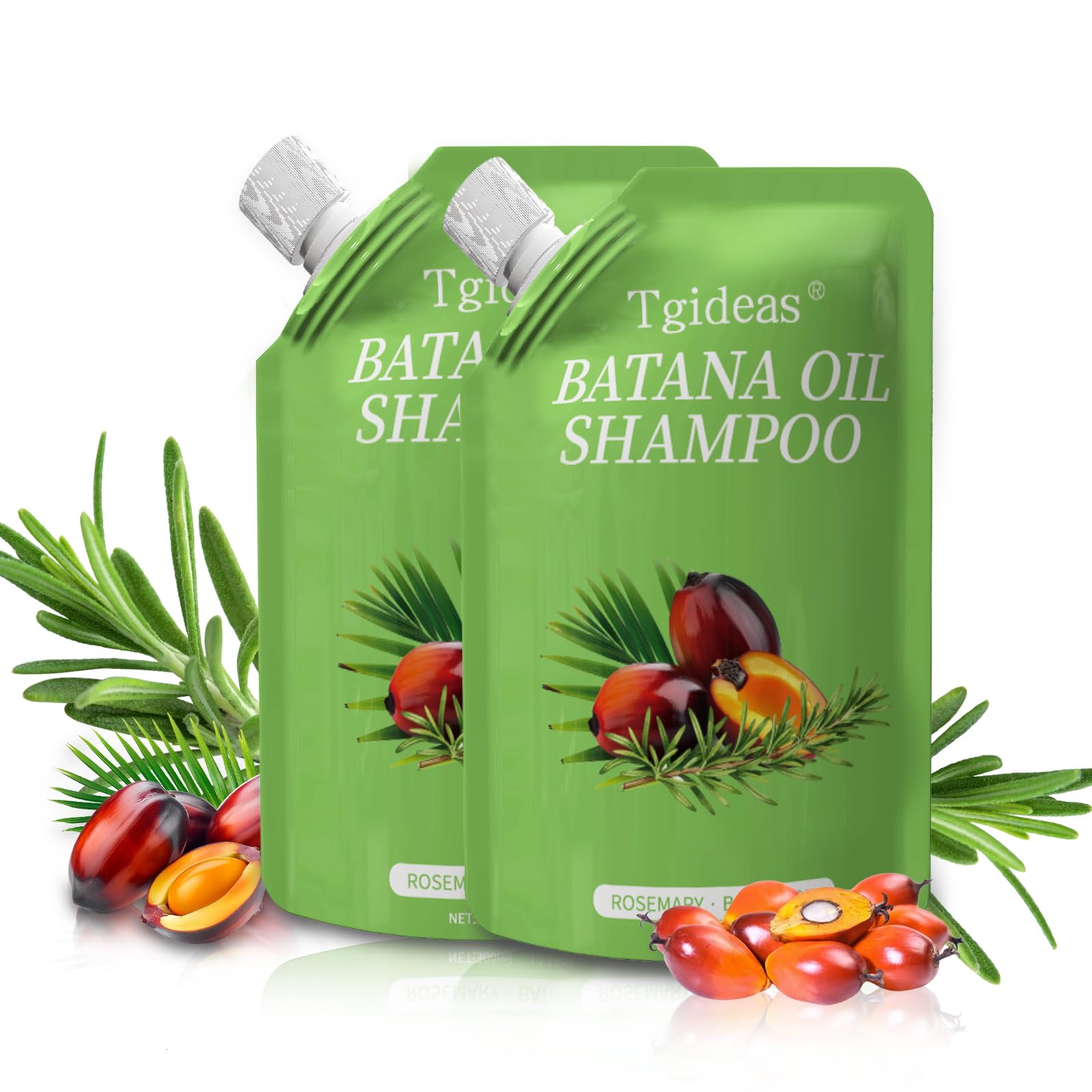 Tgideas Batana Oil & Rosemary Shampoo – Hair Growth Support, Sulfate-Free, Pack of 2