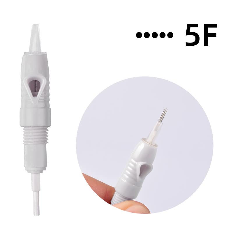 TgoBeauty 50pcs Microblading Cartridges for Charmant 8mm Screw Machines | PMU Needles 5F