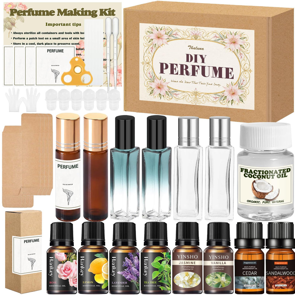 Thaluna Roll-On Perfume Kit – DIY Fragrance Set for Women