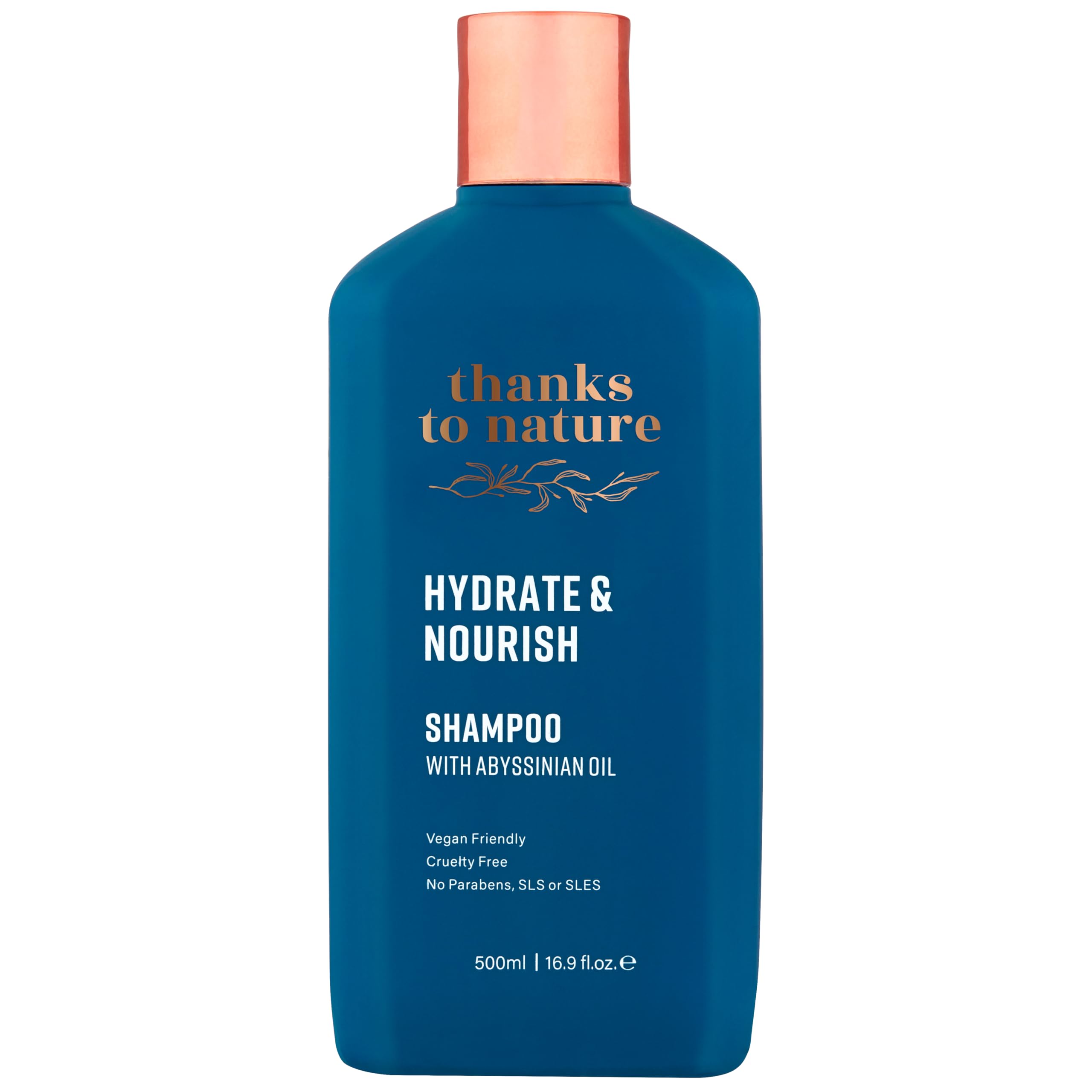 Thanks to Nature Hydrate & Nourish Shampoo with Abyssinian Seed Oil & Vitamin E – 16.9 fl oz