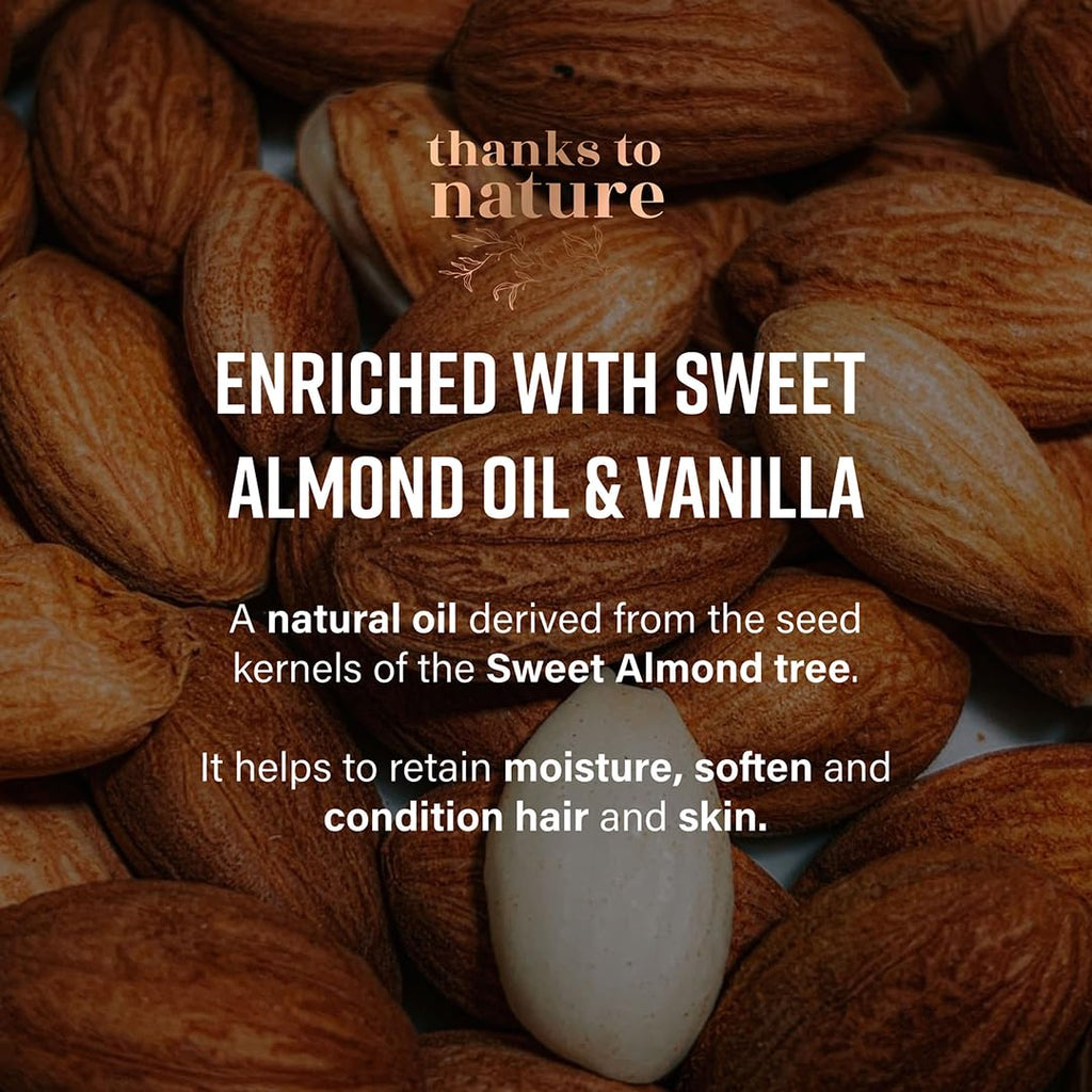 thanks to nature Shower Oil with Sweet Almond & Vanilla – Nourishing, Moisturizing for Normal to Dry Skin | 8.45 fl oz