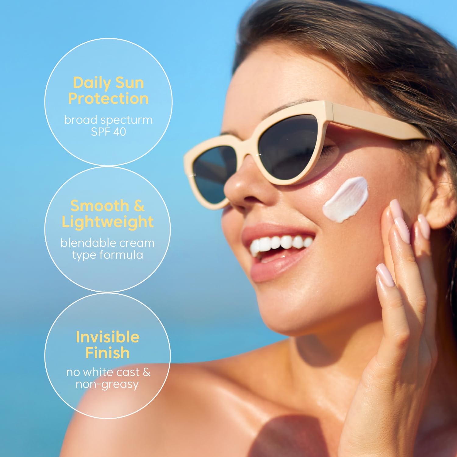 THANKYOU FARMER Sun Project Moisture SPF 40 – Fragrance-Free, No White Cast, Dermatologist Tested, 50ml