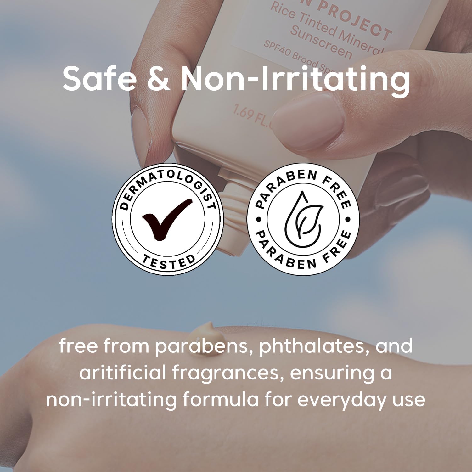 THANKYOU FARMER Sun Project Rice Tinted Mineral Sunscreen SPF40 – No White Cast, Dermatologist-Tested
