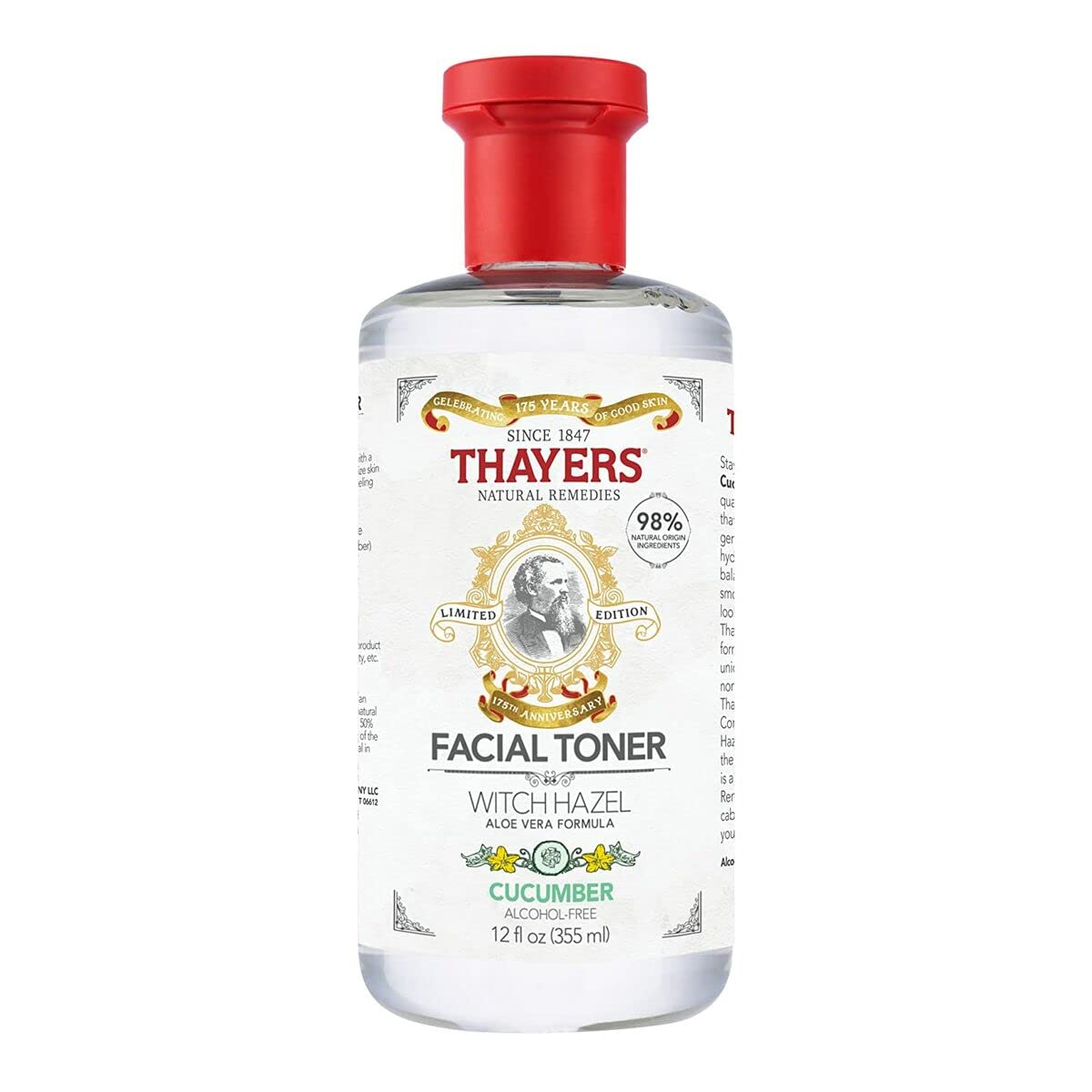 THAYERS Witch Hazel Cucumber Alcohol-Free 12oz | Gentle Cleanse & Refresh