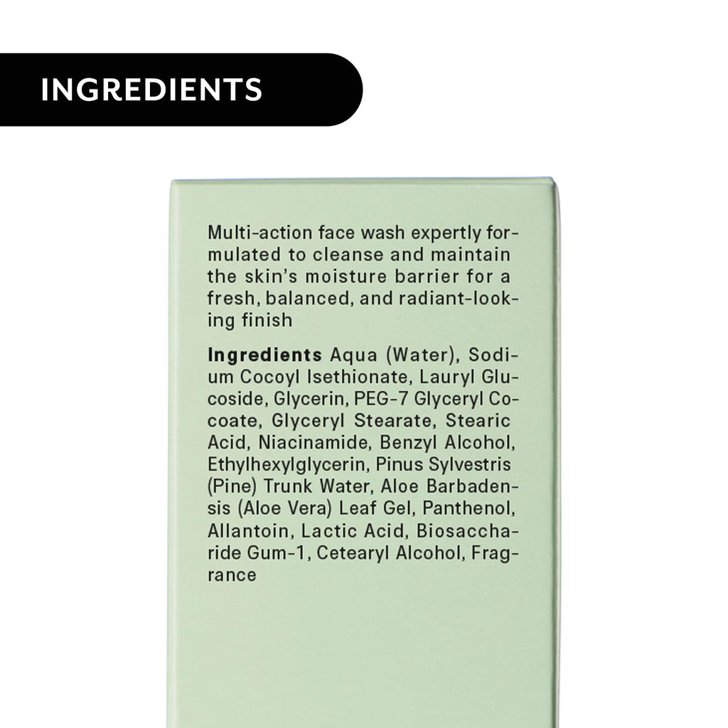 The Act Daily Face Wash – Foaming Cleanser with Niacinamide, Aloe Vera & Pine Extract | Vegan & Organic (3.38 fl oz)