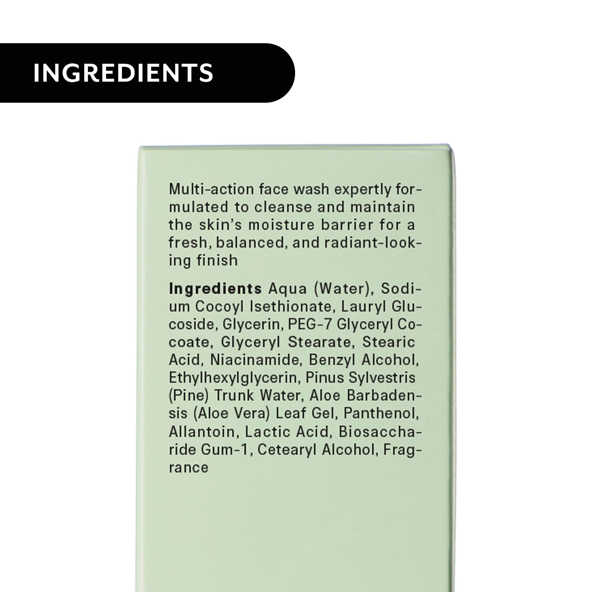 The Act Daily Face Wash – Foaming Cleanser with Niacinamide, Aloe Vera & Pine Extract | Vegan & Organic (3.38 fl oz)