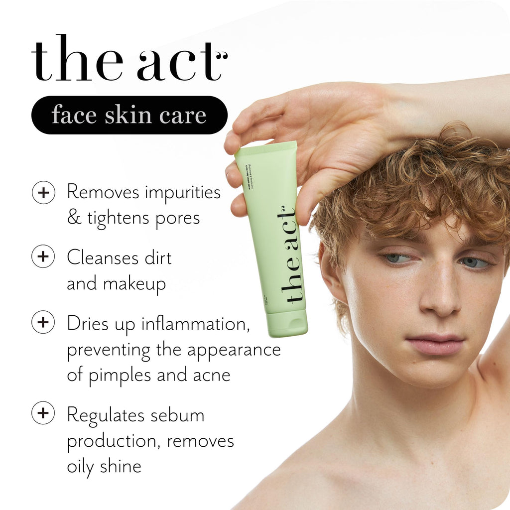 The Act Daily Face Wash – Foaming Cleanser with Niacinamide, Aloe Vera & Pine Extract | Vegan & Organic (3.38 fl oz)