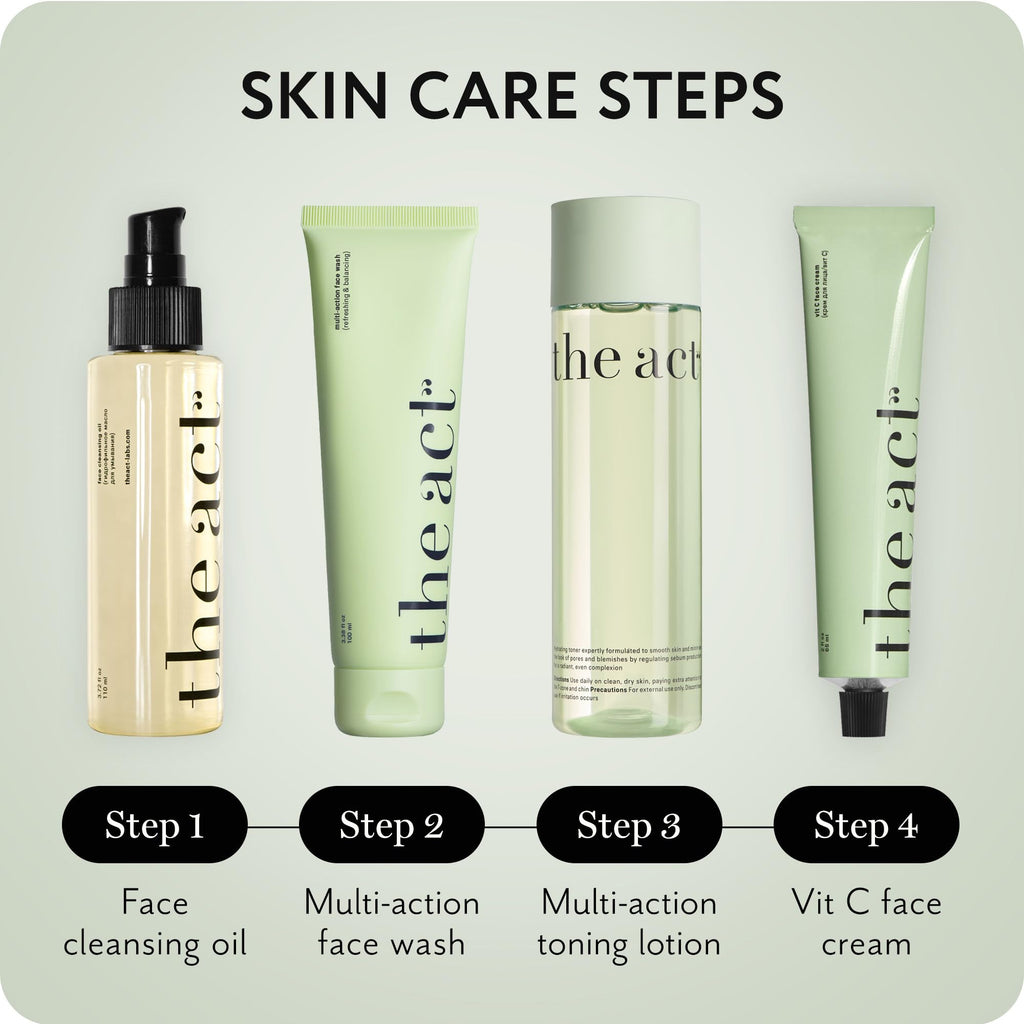 The Act Daily Face Wash – Foaming Cleanser with Niacinamide, Aloe Vera & Pine Extract | Vegan & Organic (3.38 fl oz)