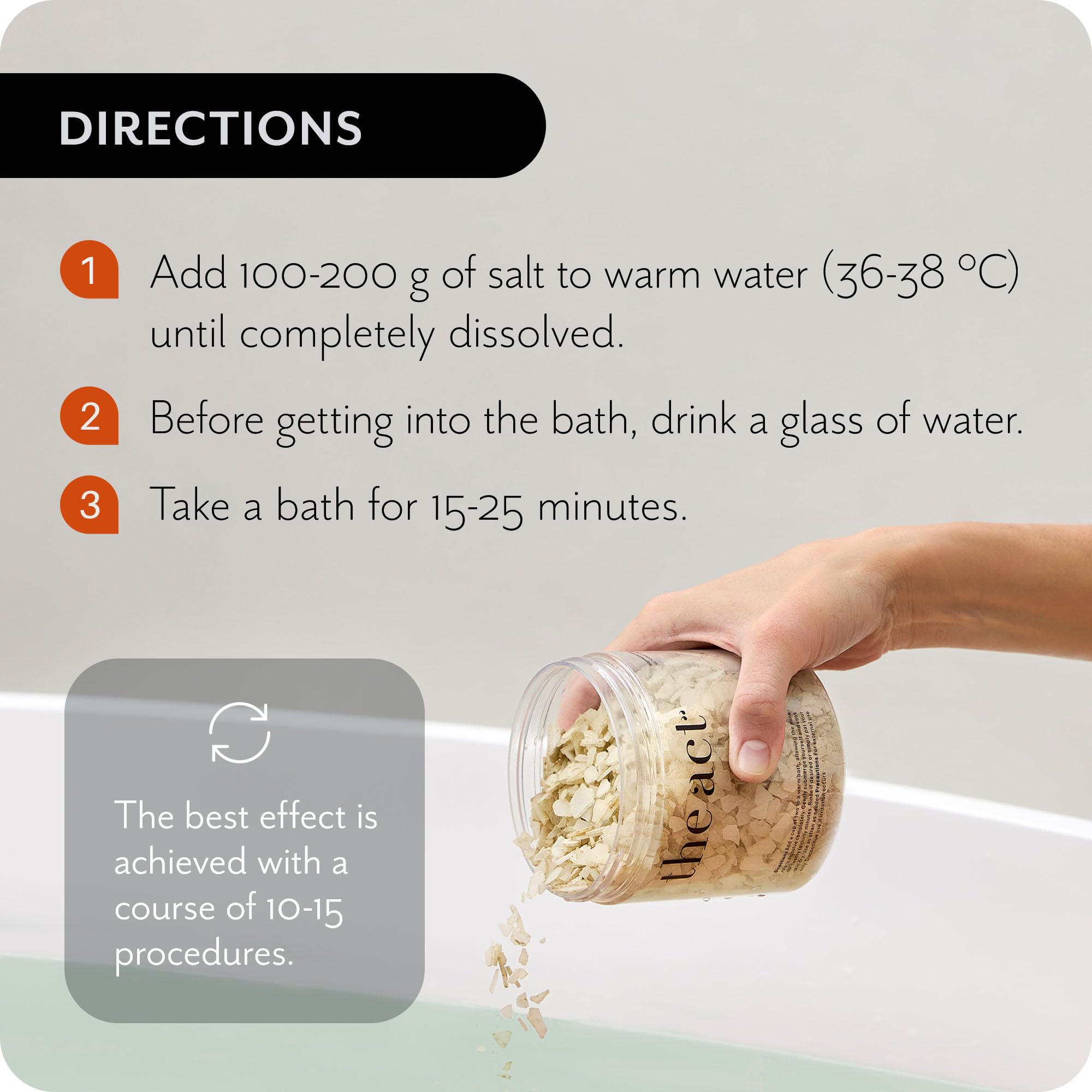 The Act Magnesium Flakes for Bath – Relaxing Aromatherapy Bath Salts with Ylang-Ylang, Lavender & Mandarin Oils