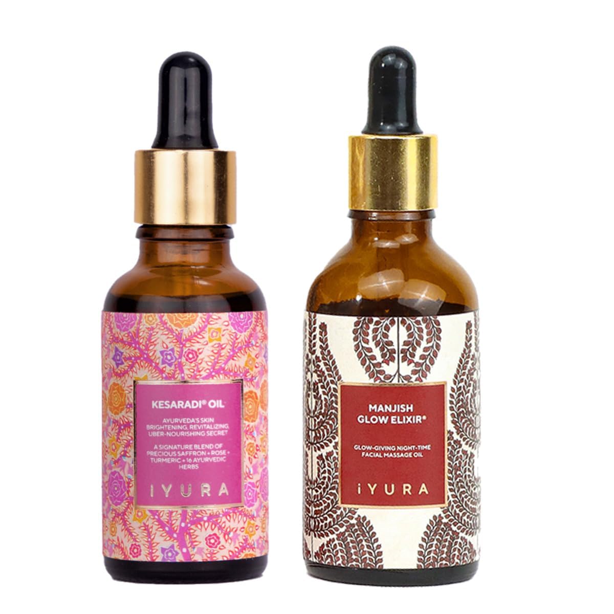 The Ayurveda Experience Day & Night Face Oils for Glowing Skin | 100% Natural Skincare | 1.69 fl oz (each)