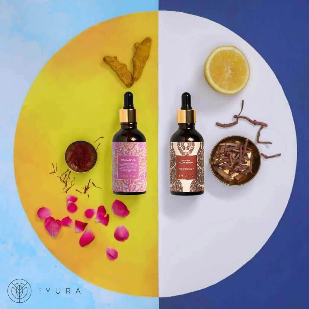 The Ayurveda Experience Day & Night Face Oils for Glowing Skin | 100% Natural Skincare | 1.69 fl oz (each)