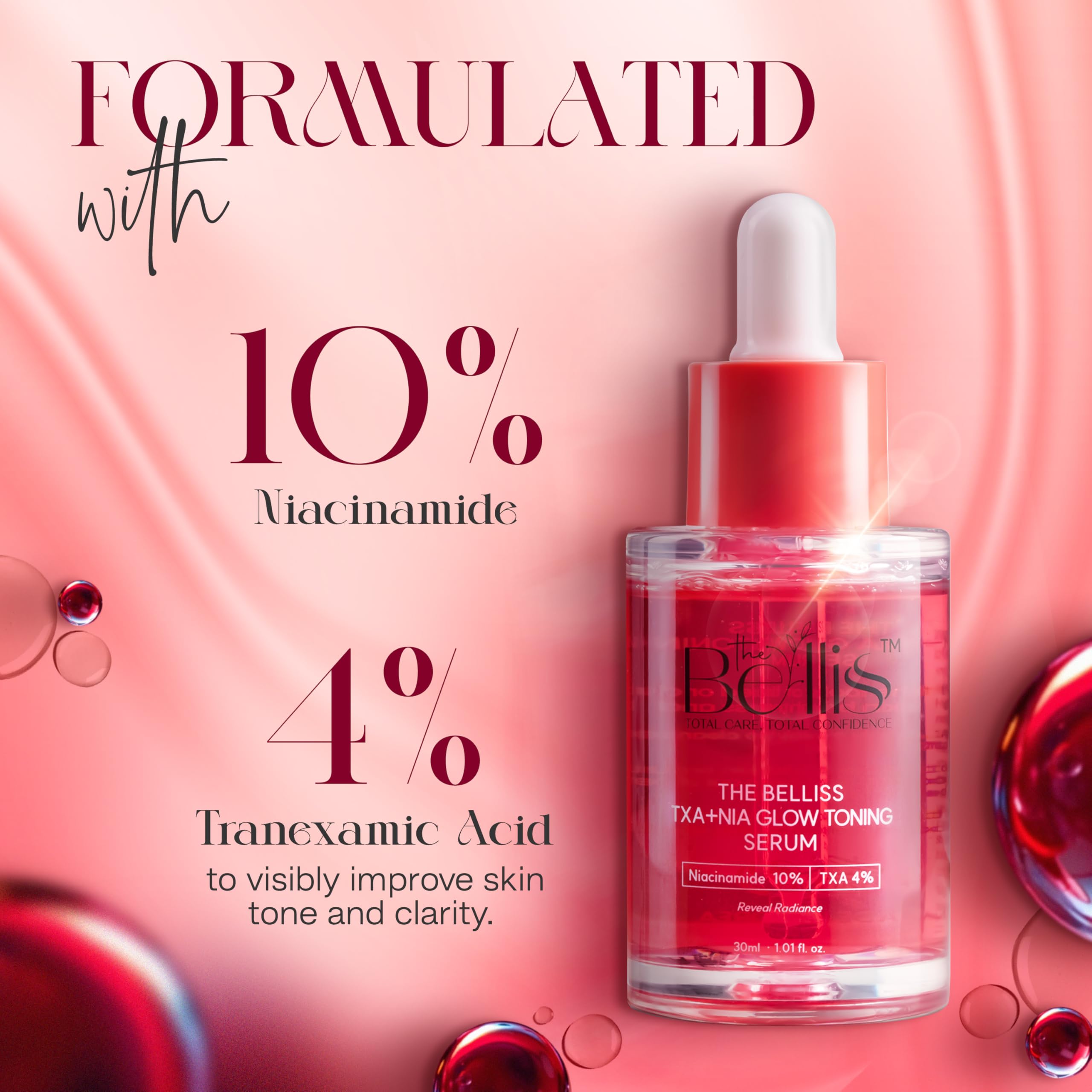 Belliss Niacinamide 10% + Tranexamic Acid 4% Serum – Brightening, Hydration & Even Tone (30ml)