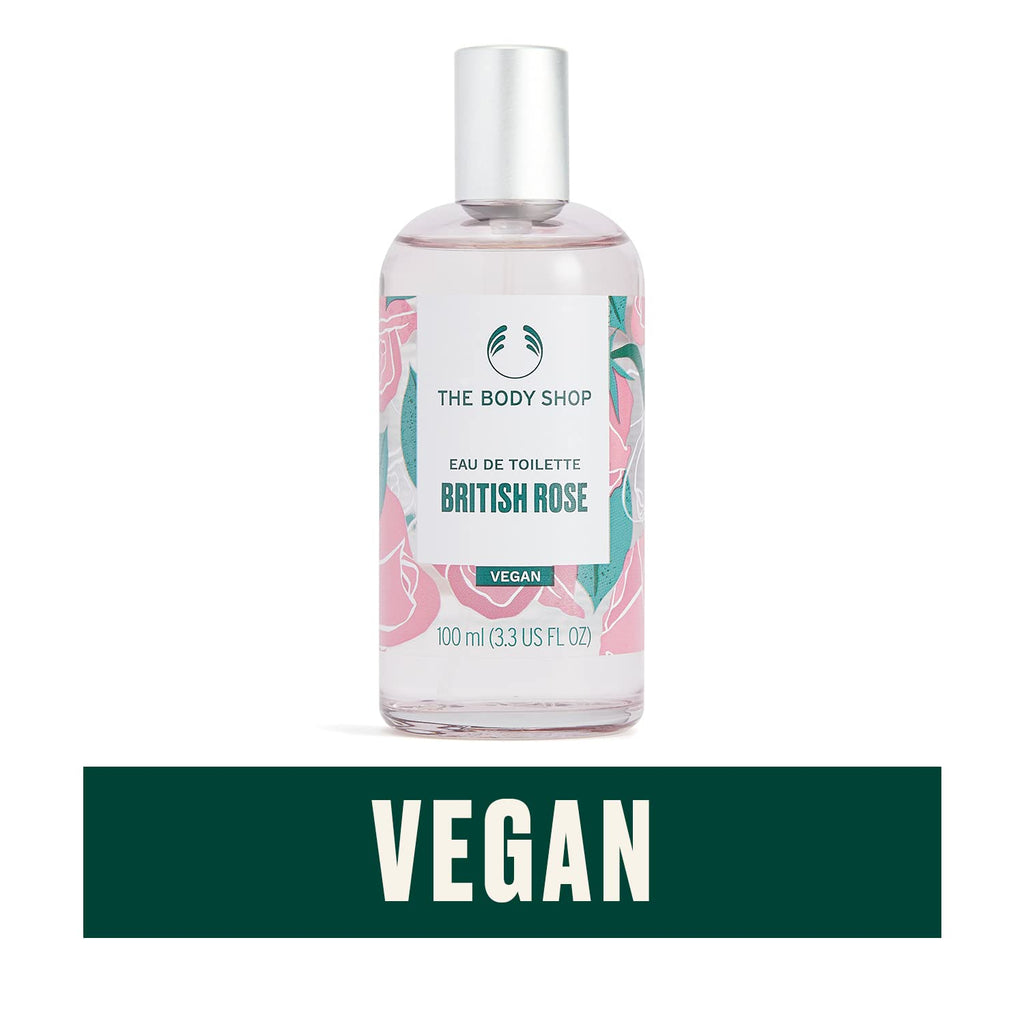 The Body Shop British Rose Eau De Toilette – Fresh Dewy Floral Scent – Vegan – 3.3 oz