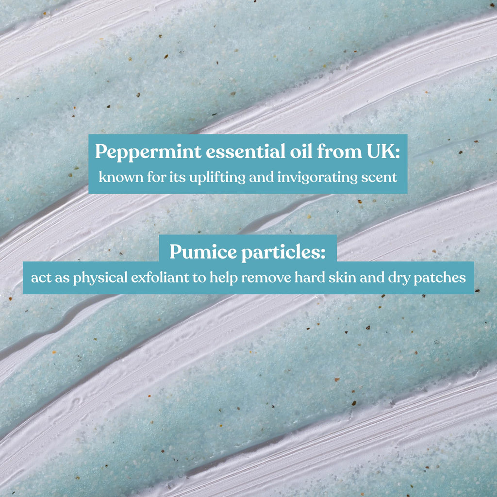 Peppermint Invigorating Foot Scrub | The Body Shop | Cooling Exfoliator for Dry Feet | 3.3 oz | Vegan
