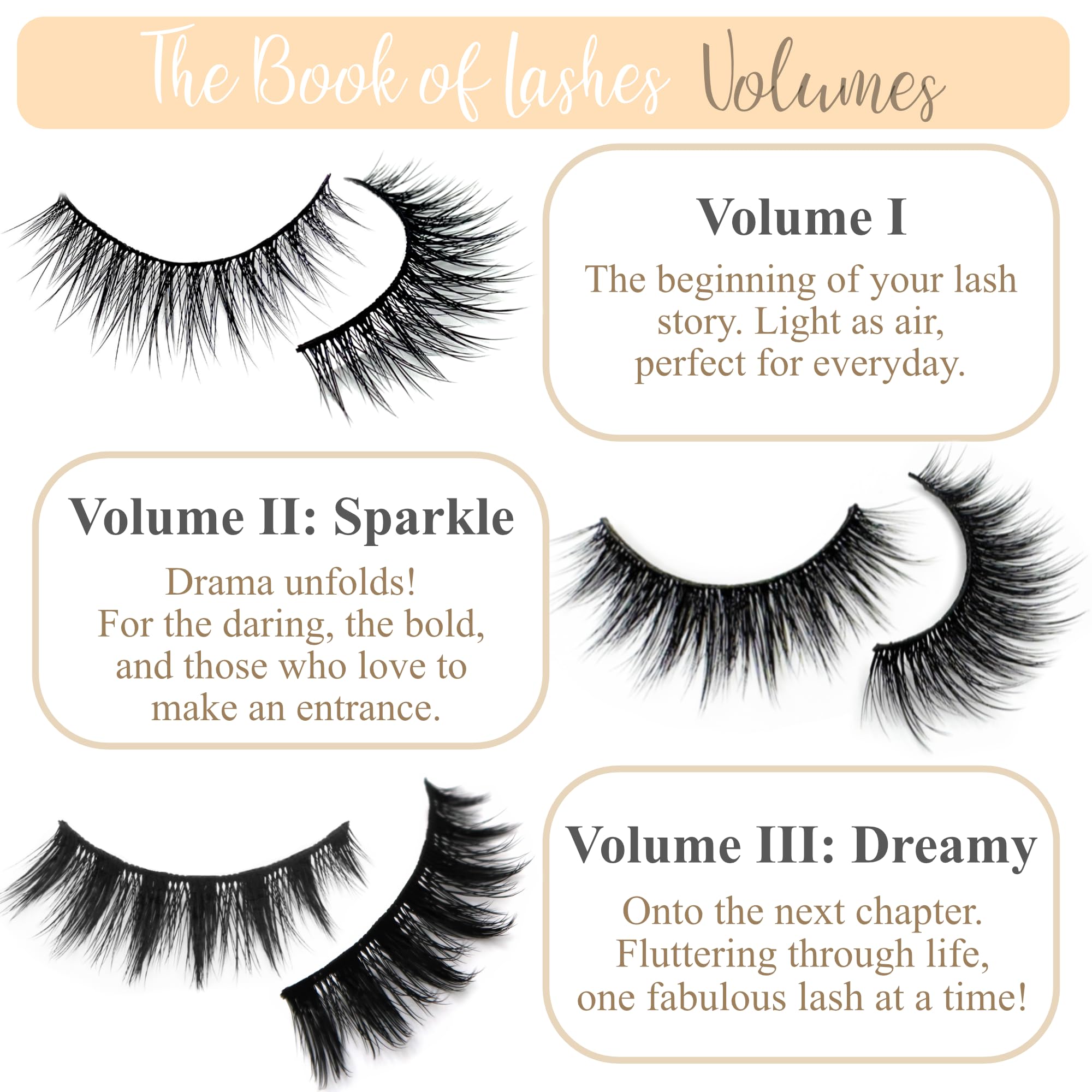 The Book of Lashes: Sparkle Volume 2 – Reusable 3 Pairs (Cruelty Free)