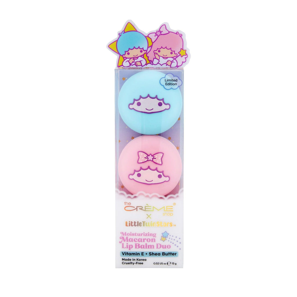 The Crème Shop Little Twin Stars Macaron Lip Balm Duo – Shea Butter & Vitamin E, Cruelty-Free