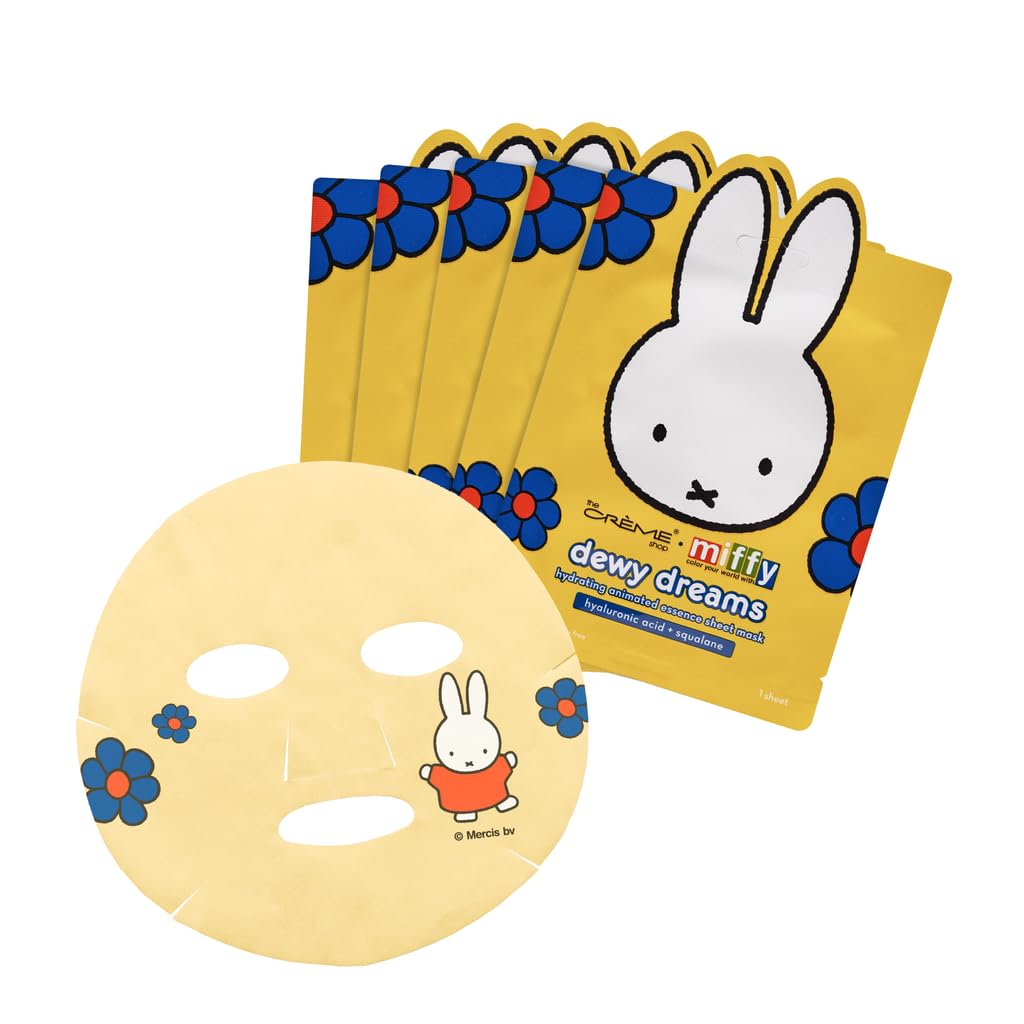 The Crème Shop x Miffy Dewy Dreams Hydrating Animated Essence Sheet Mask – Pack of 5