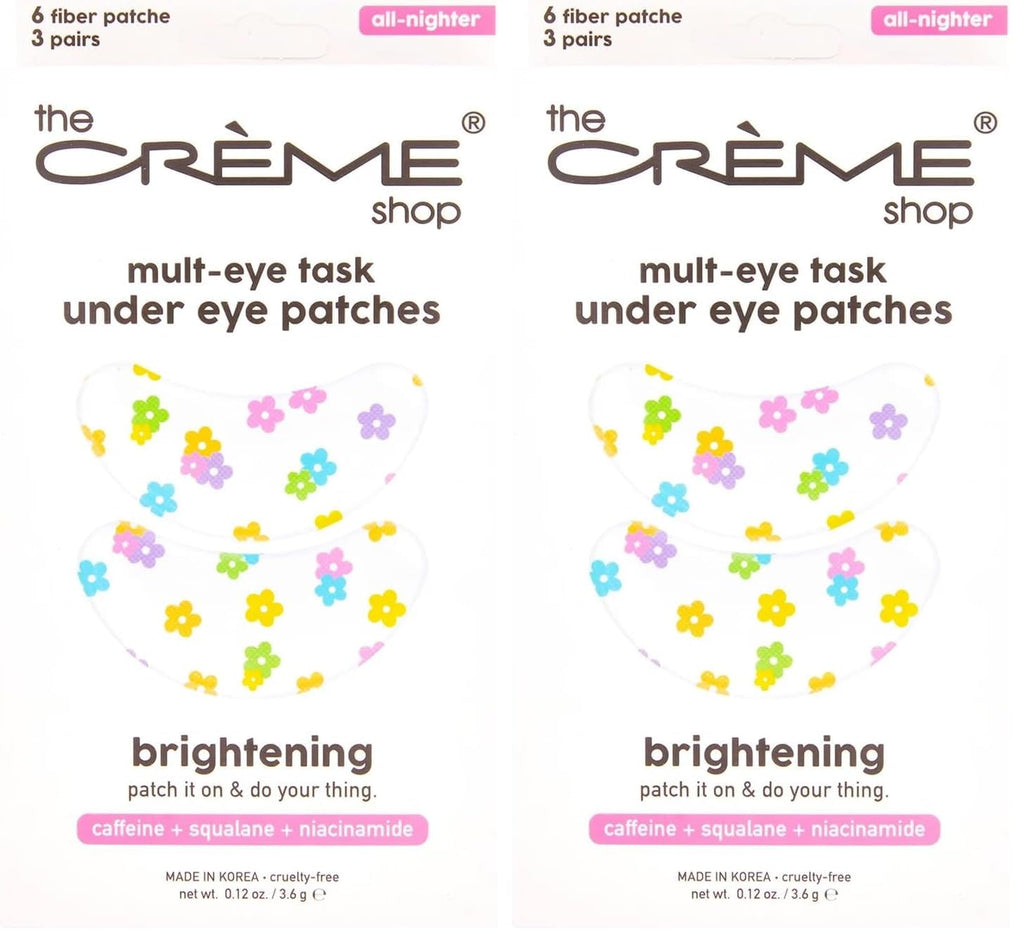 The Crème Shop Mult-Eye Task Under Eye Patches – Vitamin C, Hyaluronic Acid & Strawberry | All-Nighter Pack of 2 or 6