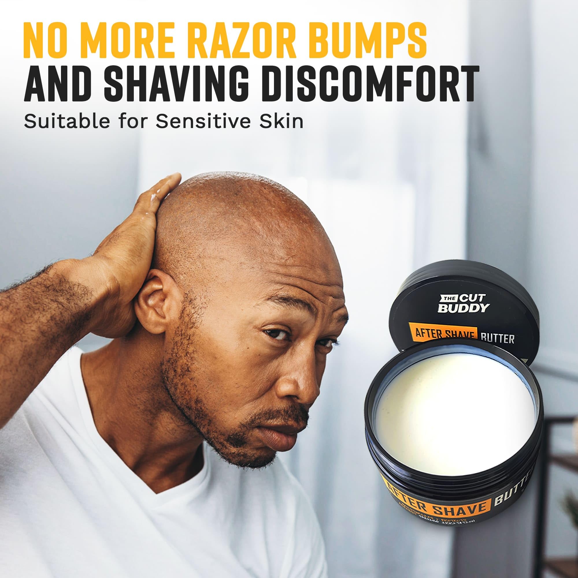 The Cut Buddy After Shave Butter for Men & Women - Moisturizer with Witch Hazel, Shea Butter, Ginger & Willow Bark, 8 oz