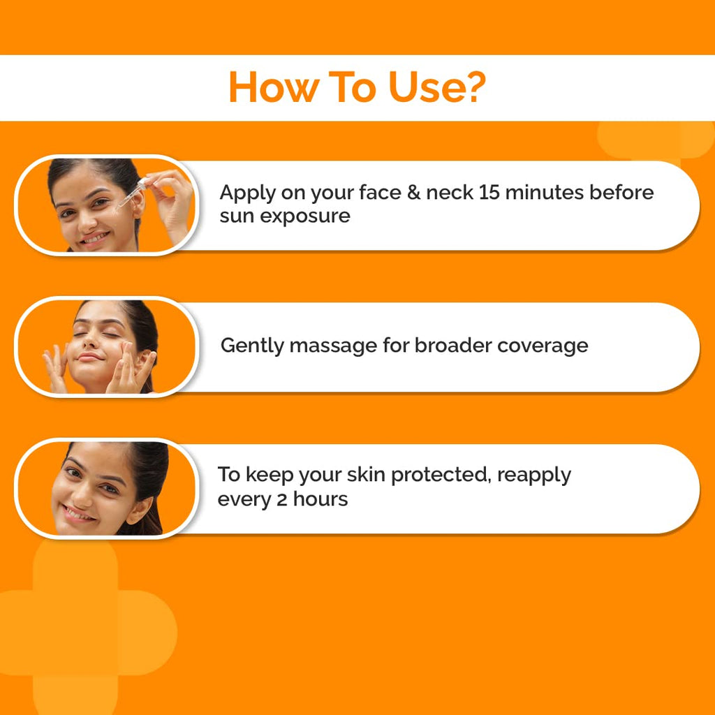 The Derma Co 1% Hyaluronic Acid Sunscreen Serum SPF 50 PA+++ | Lightweight, Non-Greasy | 30ml
