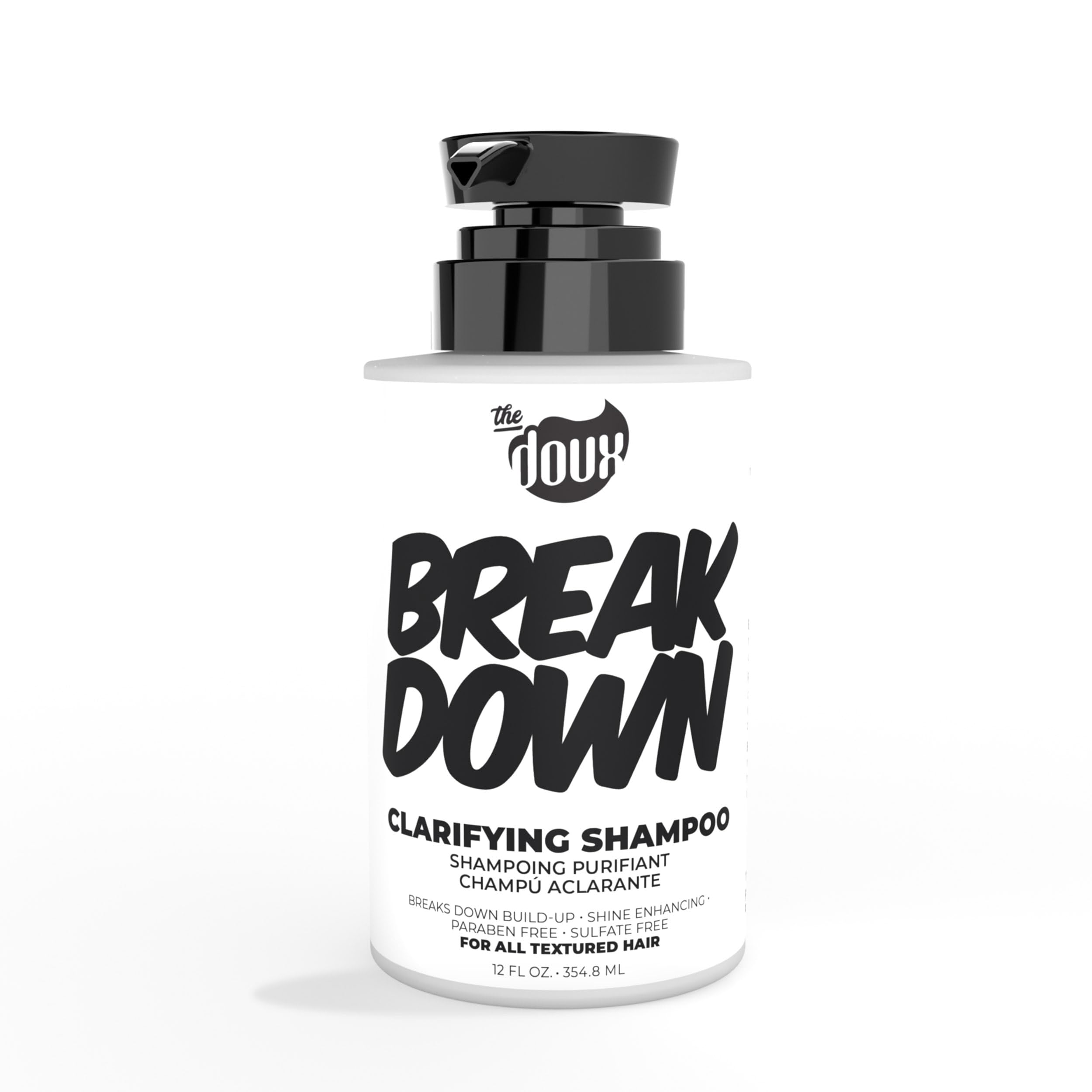 The Doux BREAKDOWN Clarifying Shampoo for Curly & Textured Hair – Rosemary & Vitamin E Detox, Sulfate-Free