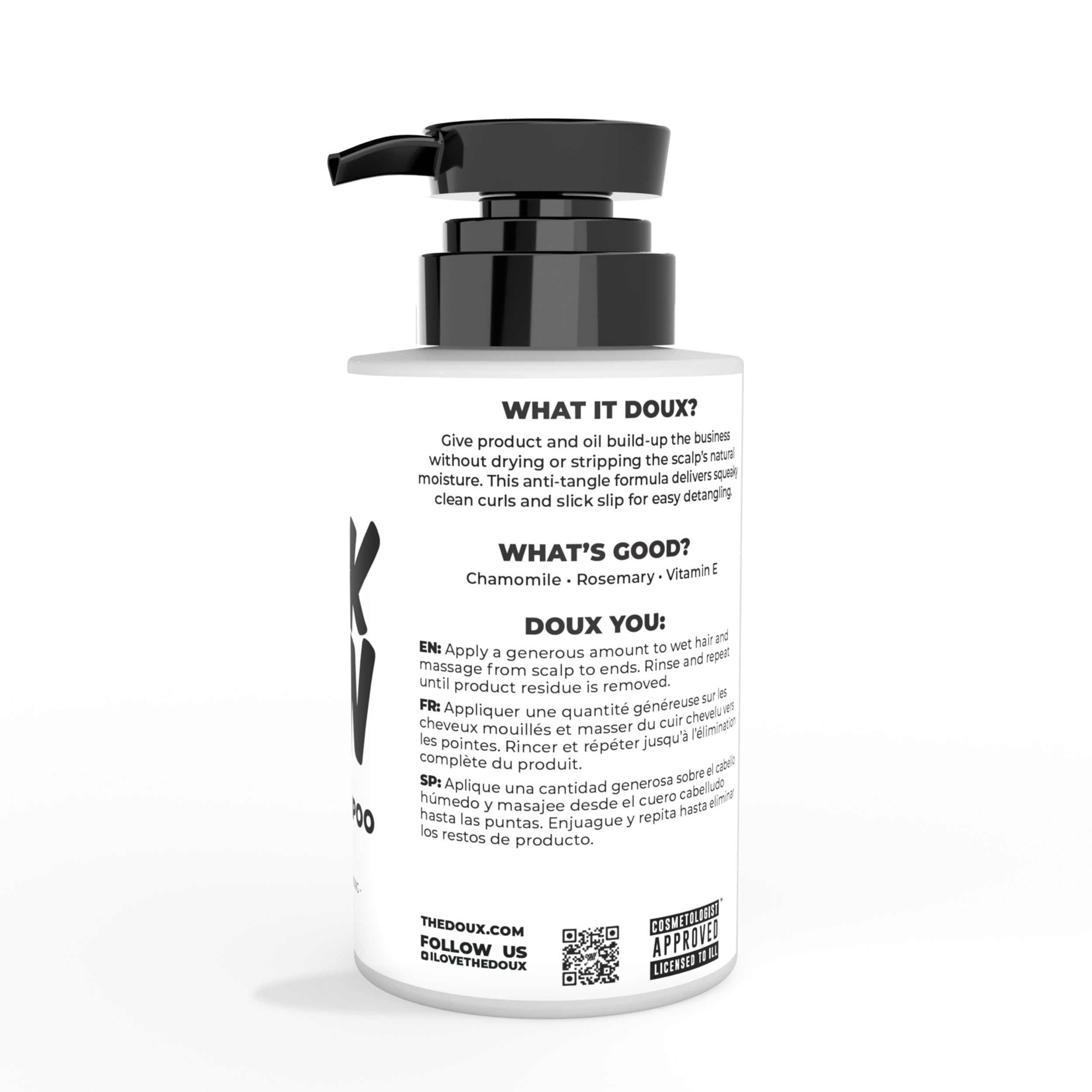 The Doux BREAKDOWN Clarifying Shampoo for Curly & Textured Hair – Rosemary & Vitamin E Detox, Sulfate-Free