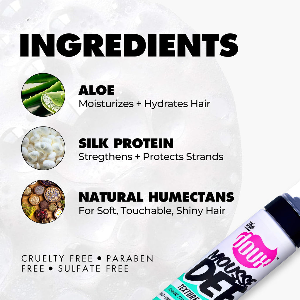 The Doux Multi-Use Mousse for Curly Hair – Texture Foam for Definition, Volume & Shine