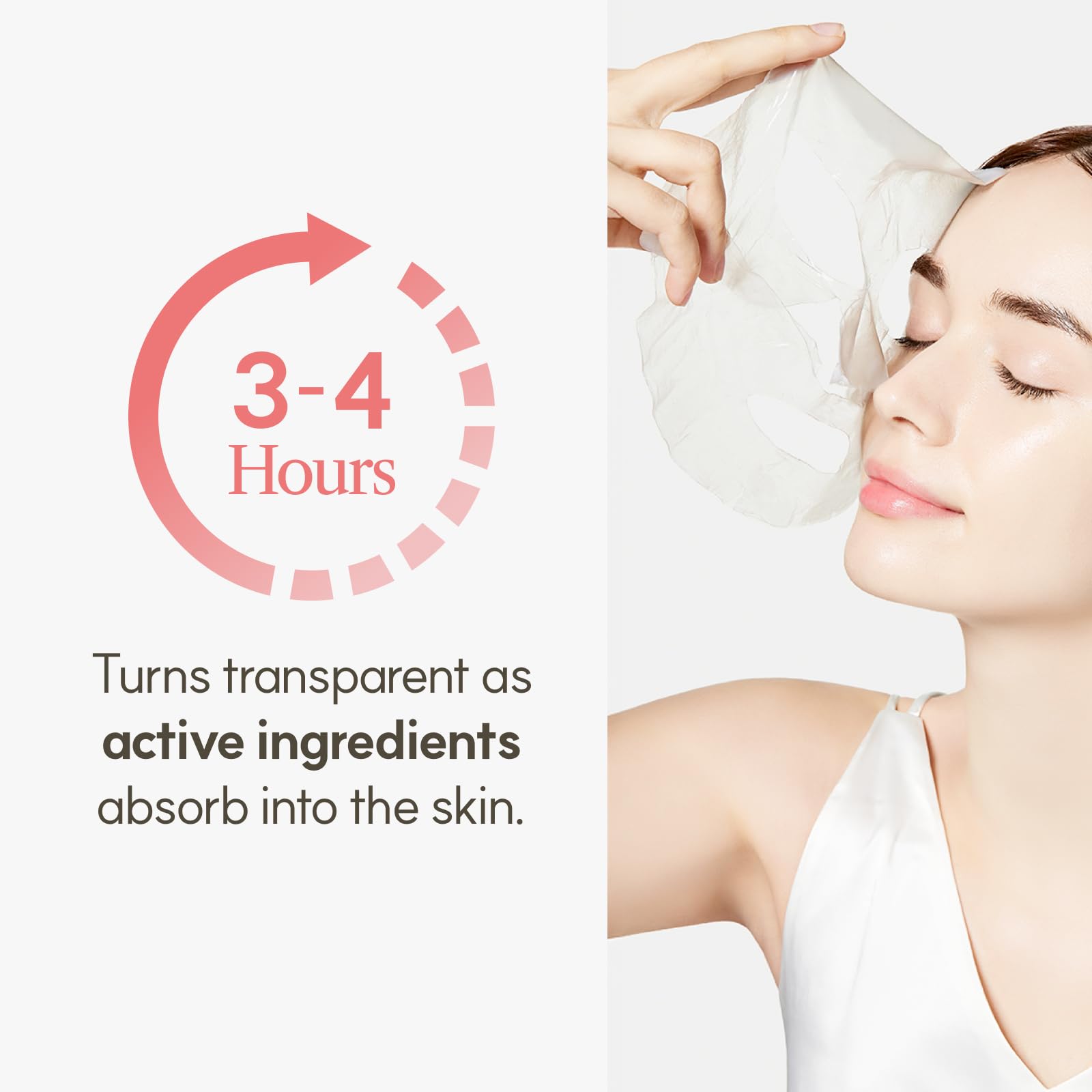 THE FACE SHOP Original Vegan Collagen Mask – Glass Skin Essential, Hydration & Firming (4EA)