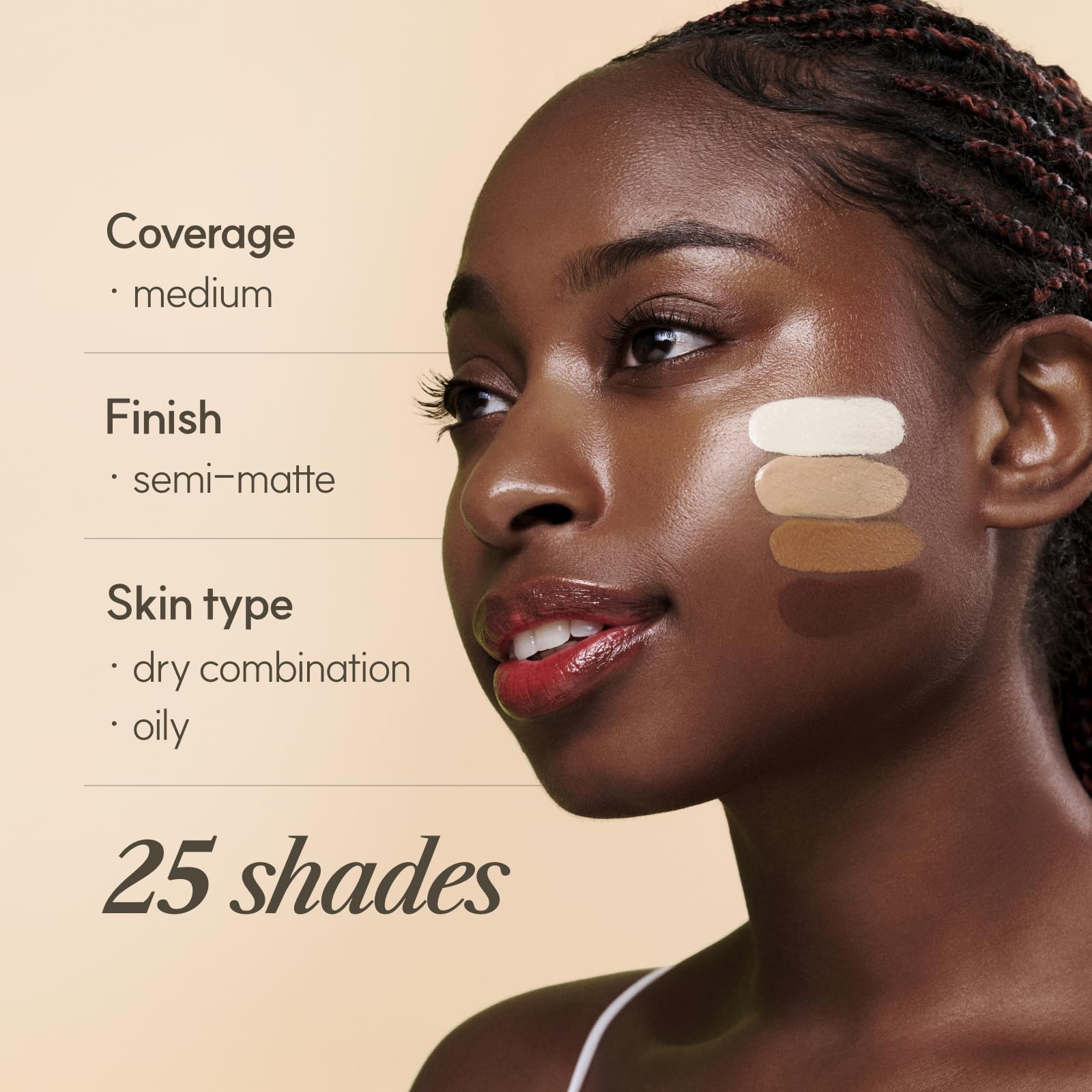 The Face Shop Ink Lasting Foundation – Full Coverage, 72-Hour Wear, Bakuchiol, W210 Warm Sand, 0.84 fl oz