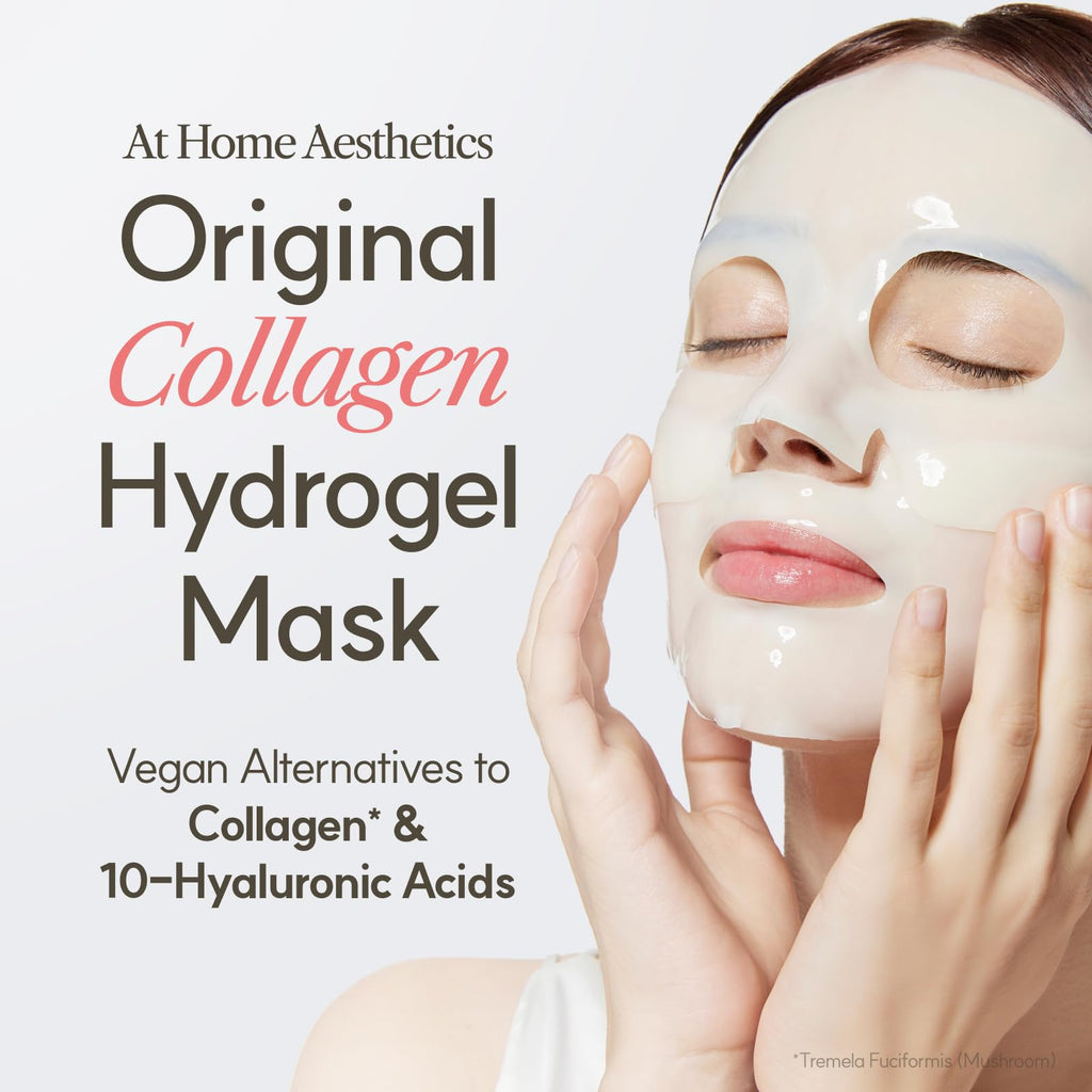 THE FACE SHOP Original Vegan Collagen Mask – Glass Skin Essential, Hydration & Firming (4EA)