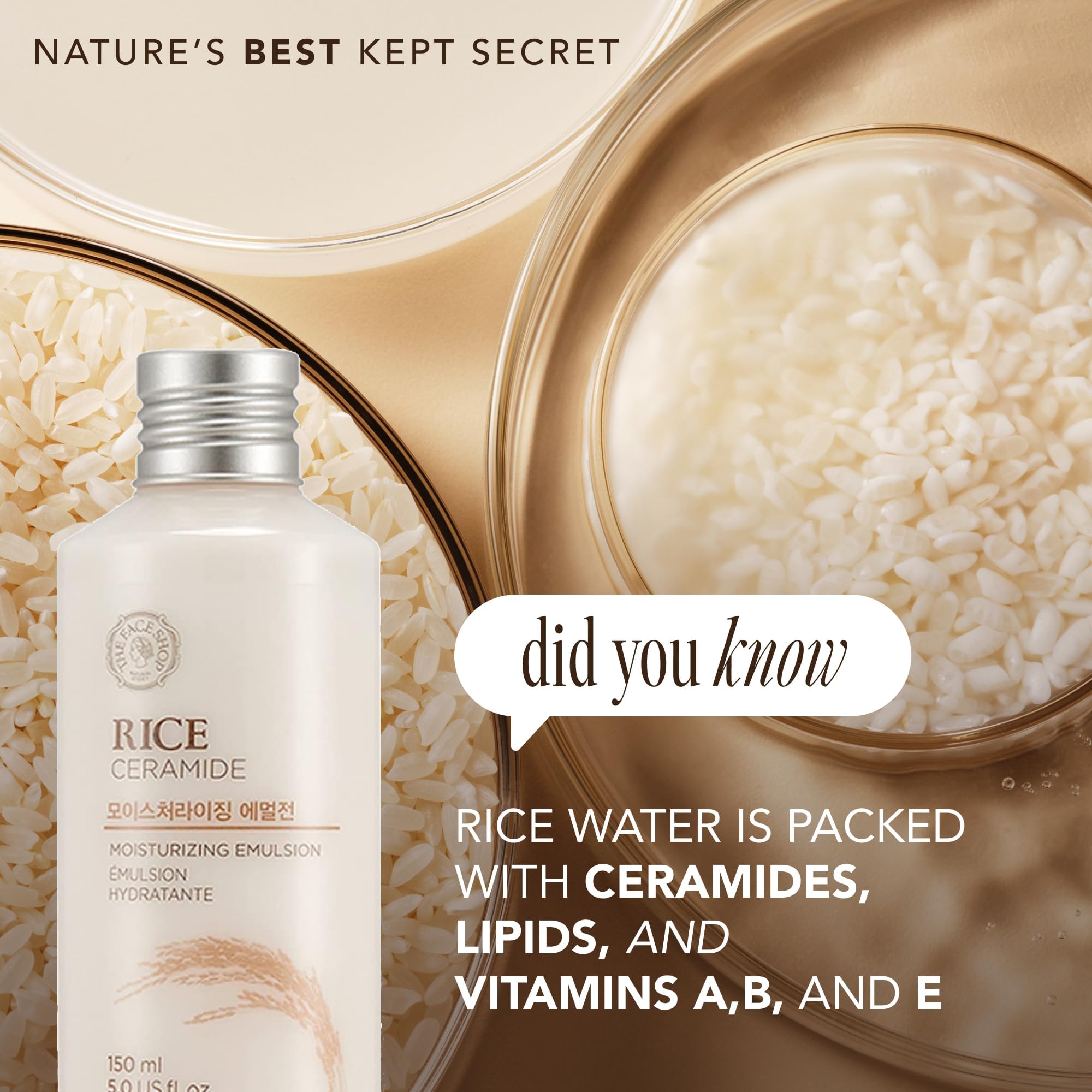The Face Shop Rice Ceramide Moisturizing Emulsion – Lightweight Hydration & Brightening