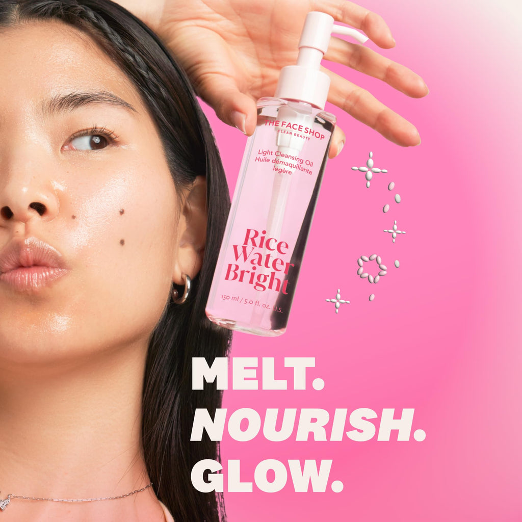 The Face Shop Rice Water Bright Light Facial Cleansing Oil – Vegan Cleanser 150ml