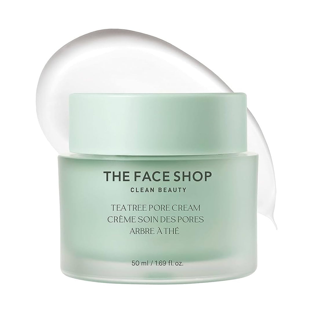 The Face Shop Tea Tree Pore Cream – Pore Minimizer, Hydrating & Soothing Moisturizer