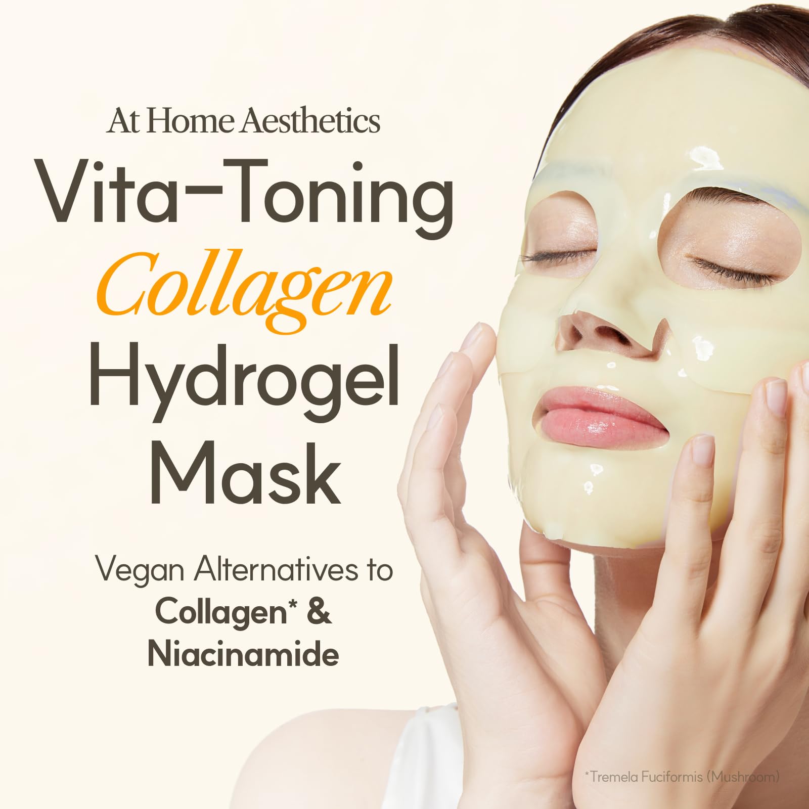 The Face Shop Vita-Toning Vegan Collagen Face Mask | Hydrating Hydrogel Mask for Glass Skin, Elasticity & Even Tone