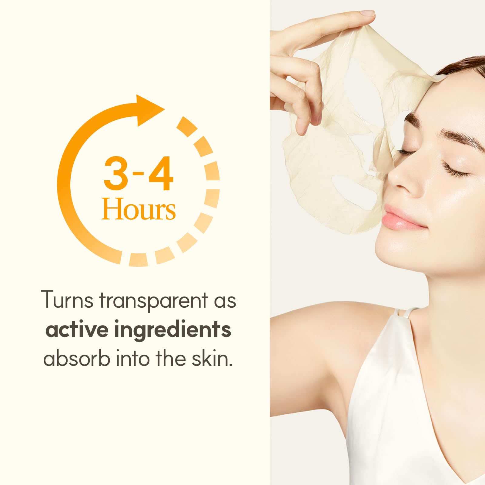 The Face Shop Vita-Toning Vegan Collagen Face Mask | Hydrating Hydrogel Mask for Glass Skin, Elasticity & Even Tone