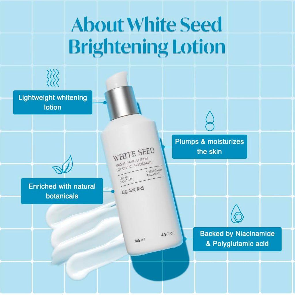 The Face Shop White Seed Brightening Lotion – Niacinamide Hydrating Moisturizer